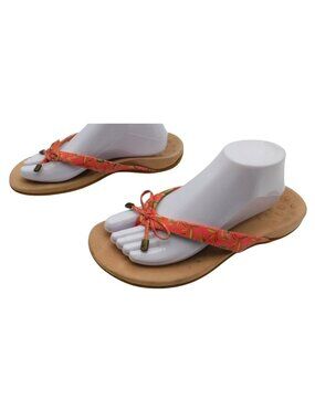 Vionic Bella II Womens Size 9 Sandals Coral Pink Floral Orthotic Comfort Thong